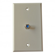WP-81(W)   Wall Plate with one F-81 splice, white color