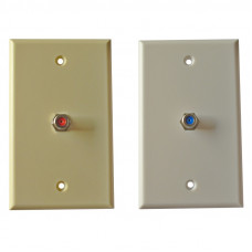 WP-81  Wall Plate with one F-81 splice, ivory and white color