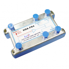 HDA-PR4  CATV 4-Port Drop Amplifier 1in 4out 5-1002MHz